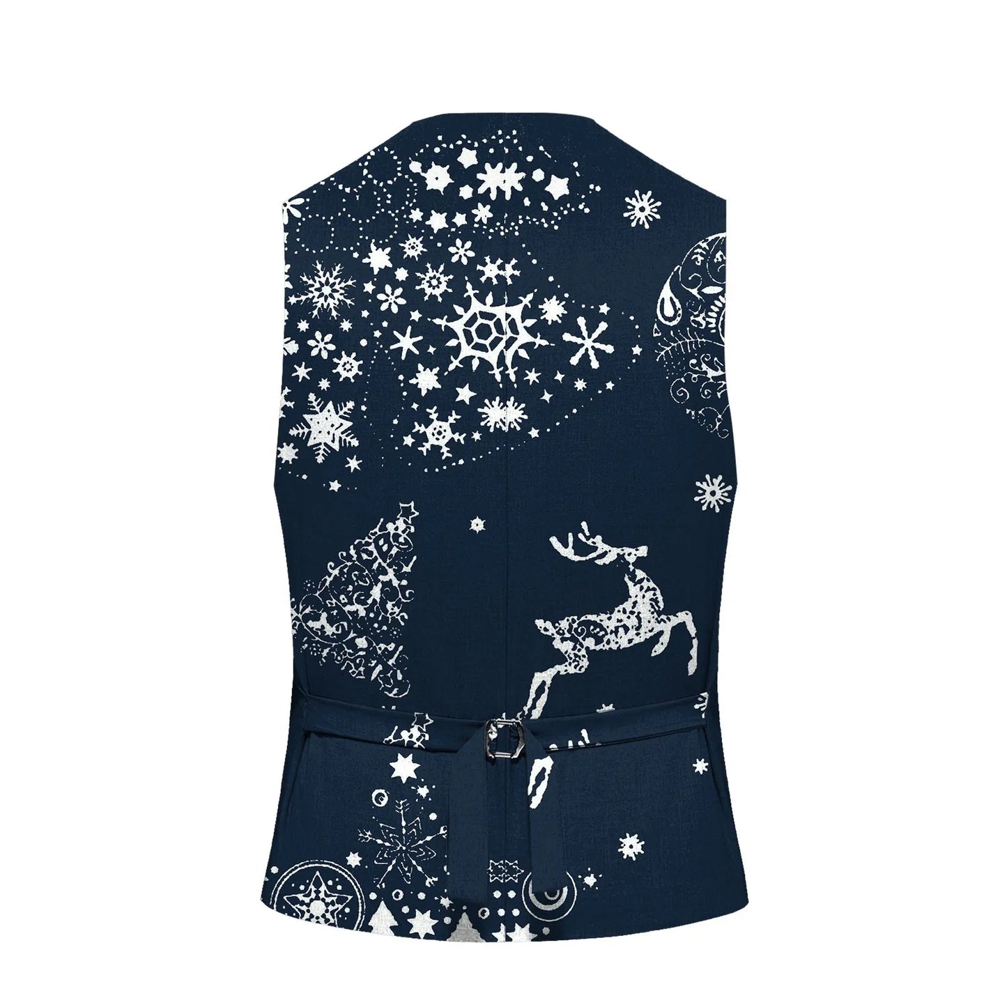 Christmas Theme Printed Men Suit Vest