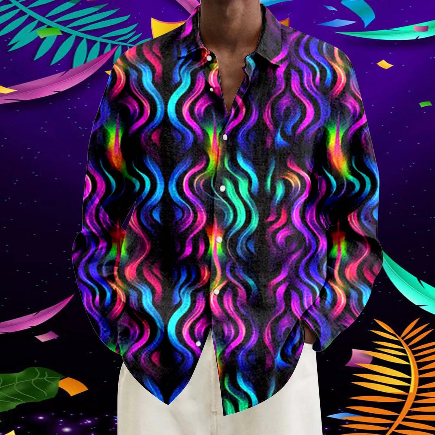 New Fashion Men's Mardi Gras Shirt