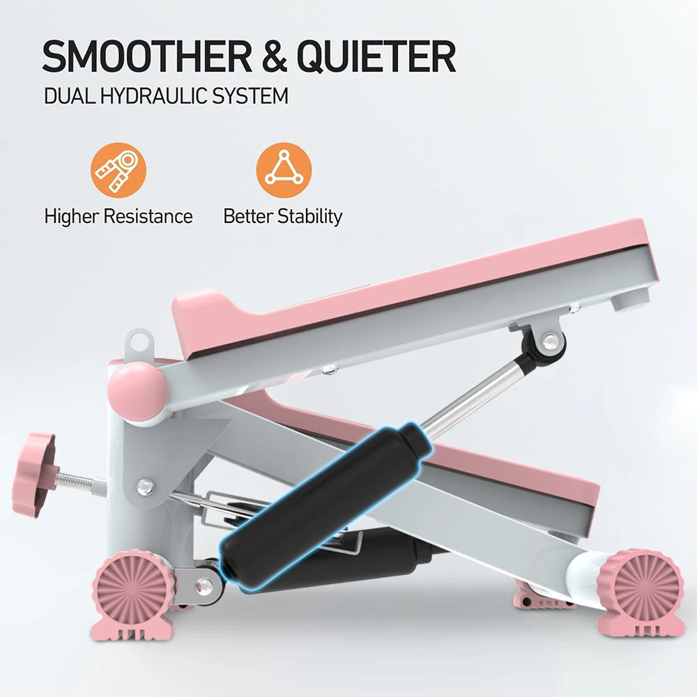 Mini stepper with resistance band,