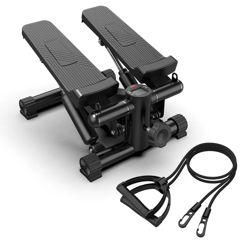 Mini stepper with resistance band,