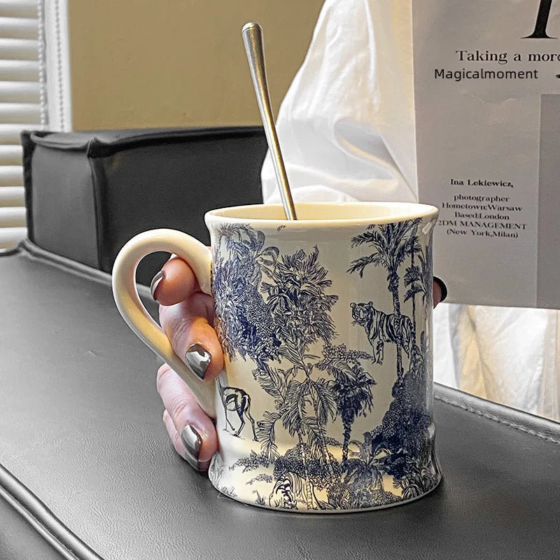 retro ceramic water cup