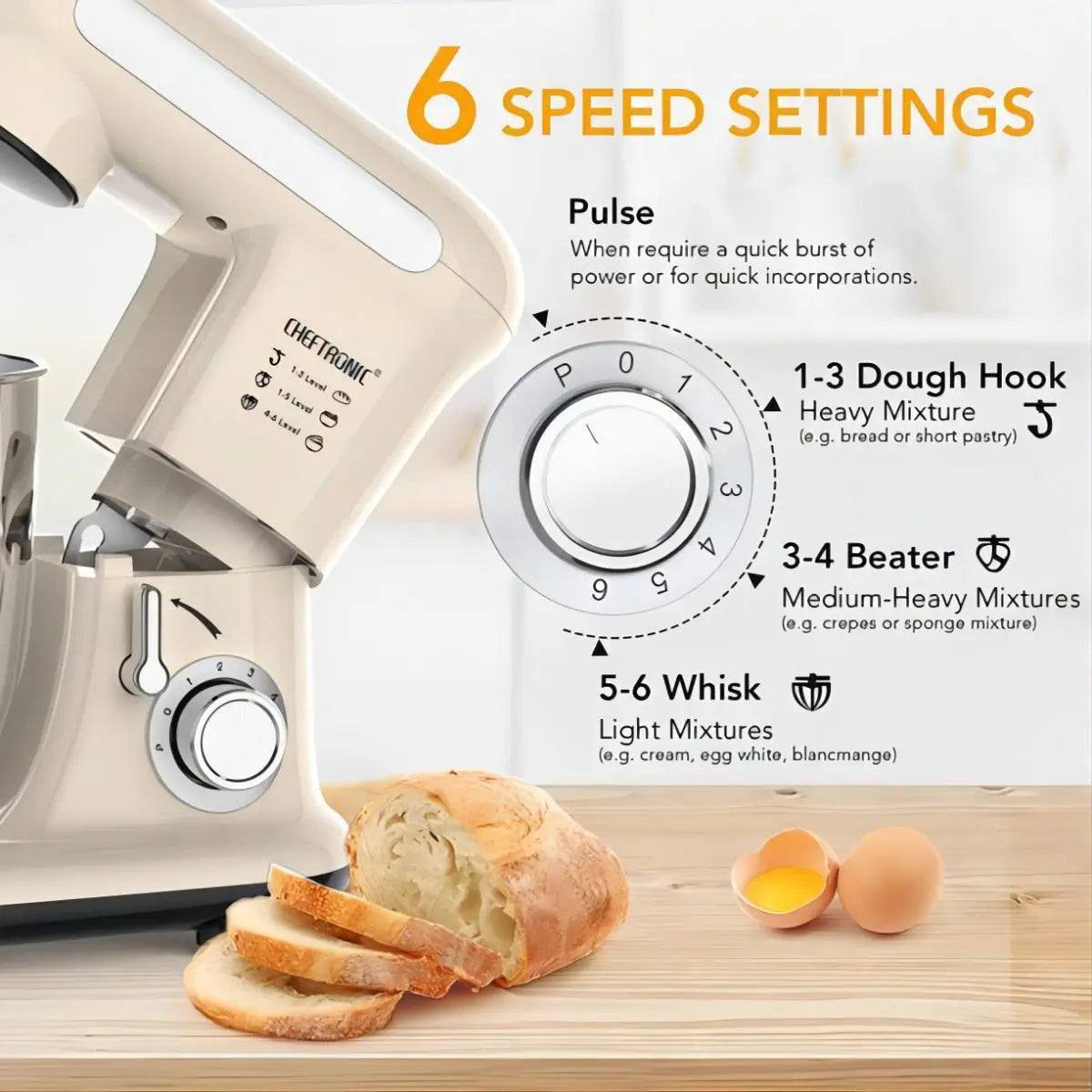 1pc Stand Mixer, Kitchen Electric Dough Mixer