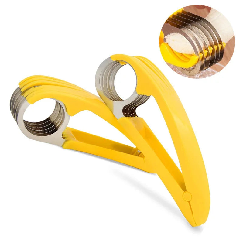 2Pcs/Pack Stainless Steel Slicer Banana Cucumber Carrot
