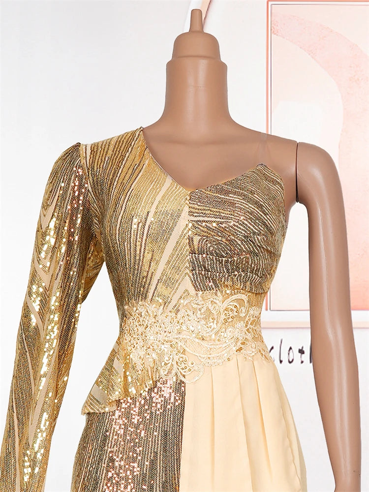 ElegLuxury Party Evening Dresses Sequin Mermaid Gown