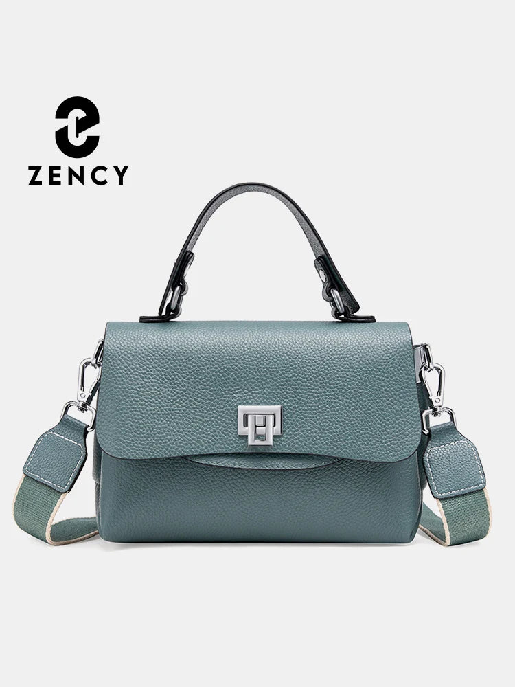 Zency Genuine Leather Top-handle Bag For Women
