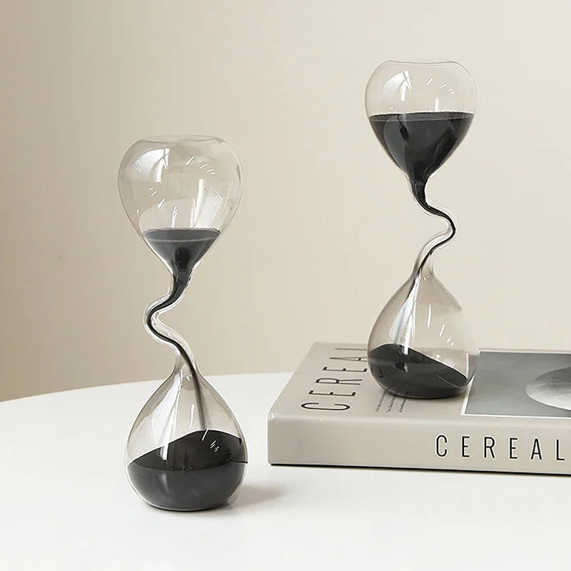 Curve Design Black Hourglass Modern Style Home Decor