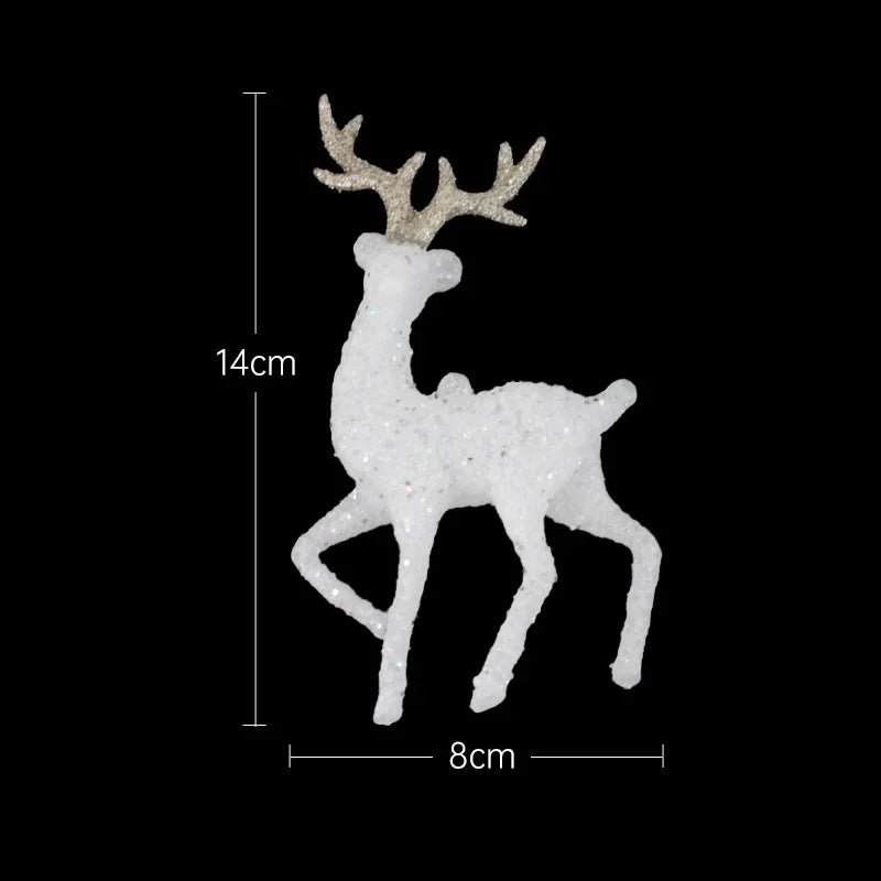 Gold Deer Statue Reindeer Figurines Plastic Elk Sculpture