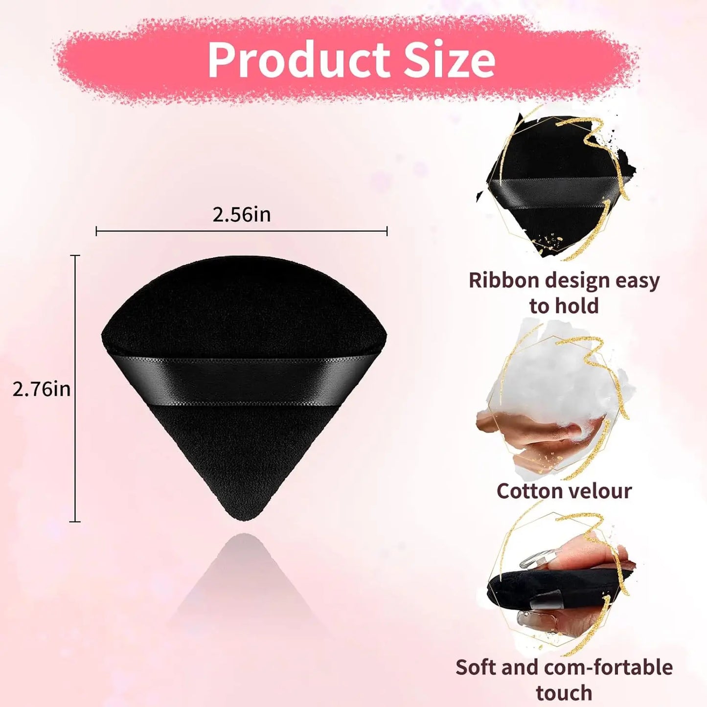 150 Pcs Powder Puff Face Soft Triangle Makeup