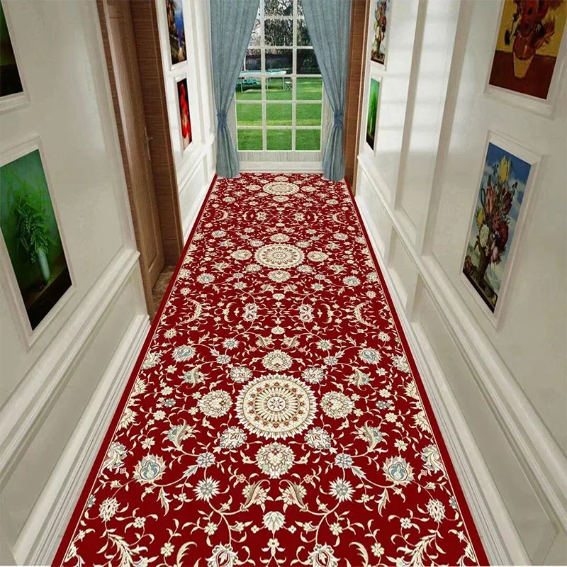 European Luxury Hall Corridor Carpet Non-slip Washable