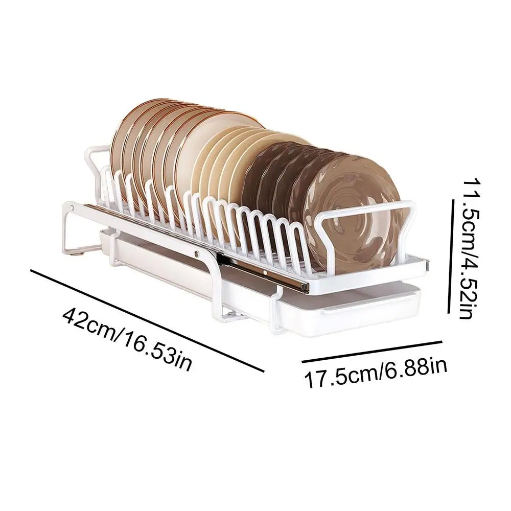 Kitchen Under Sink Bowl Dish Drainer Tableware Cabinets Organizer Sliding Dish Storage Drying Rack Household Accessories