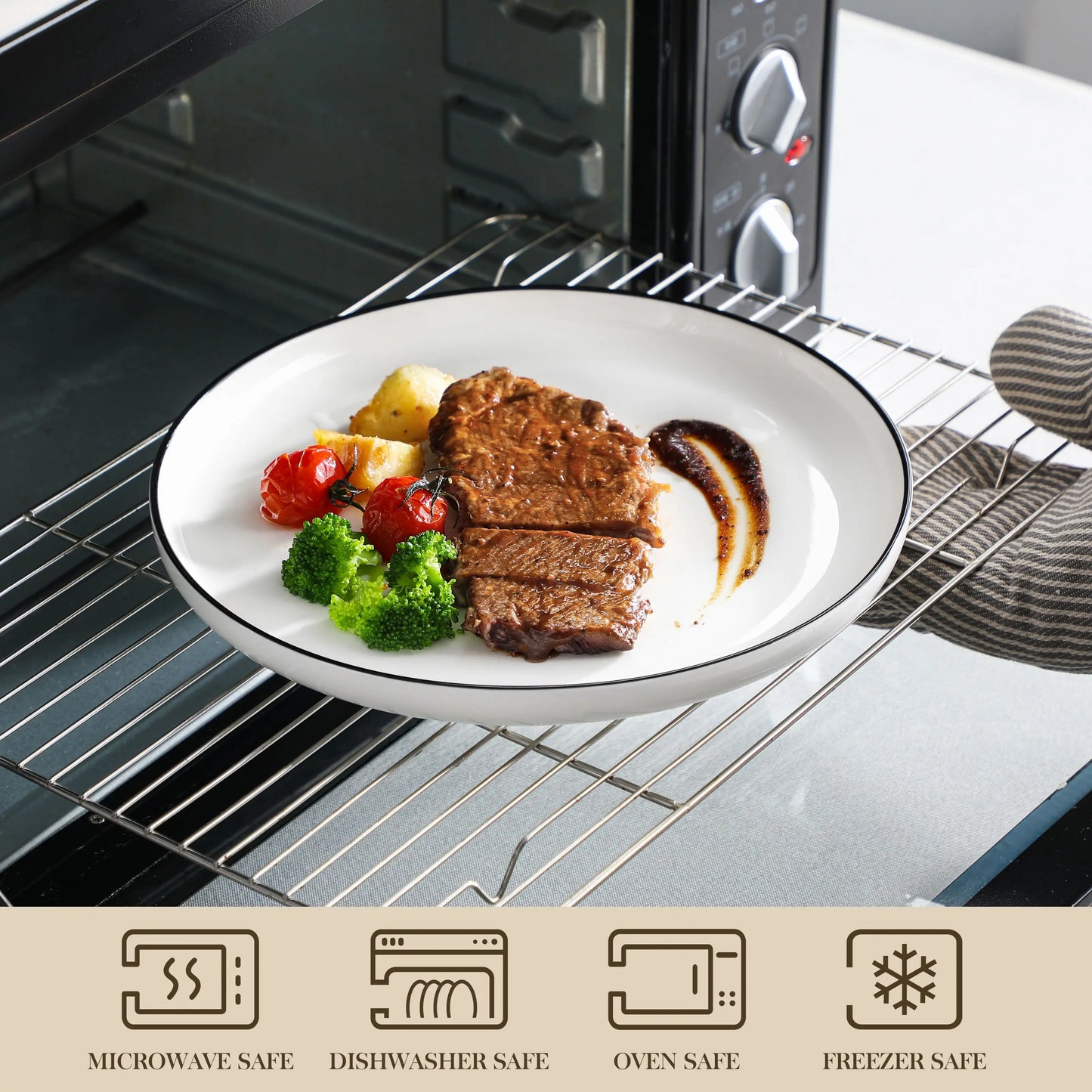 MALACASA 24/48Piece Ceramic Plates