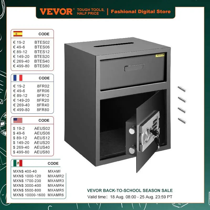 VEVOR Electronic Safe Deposit Box