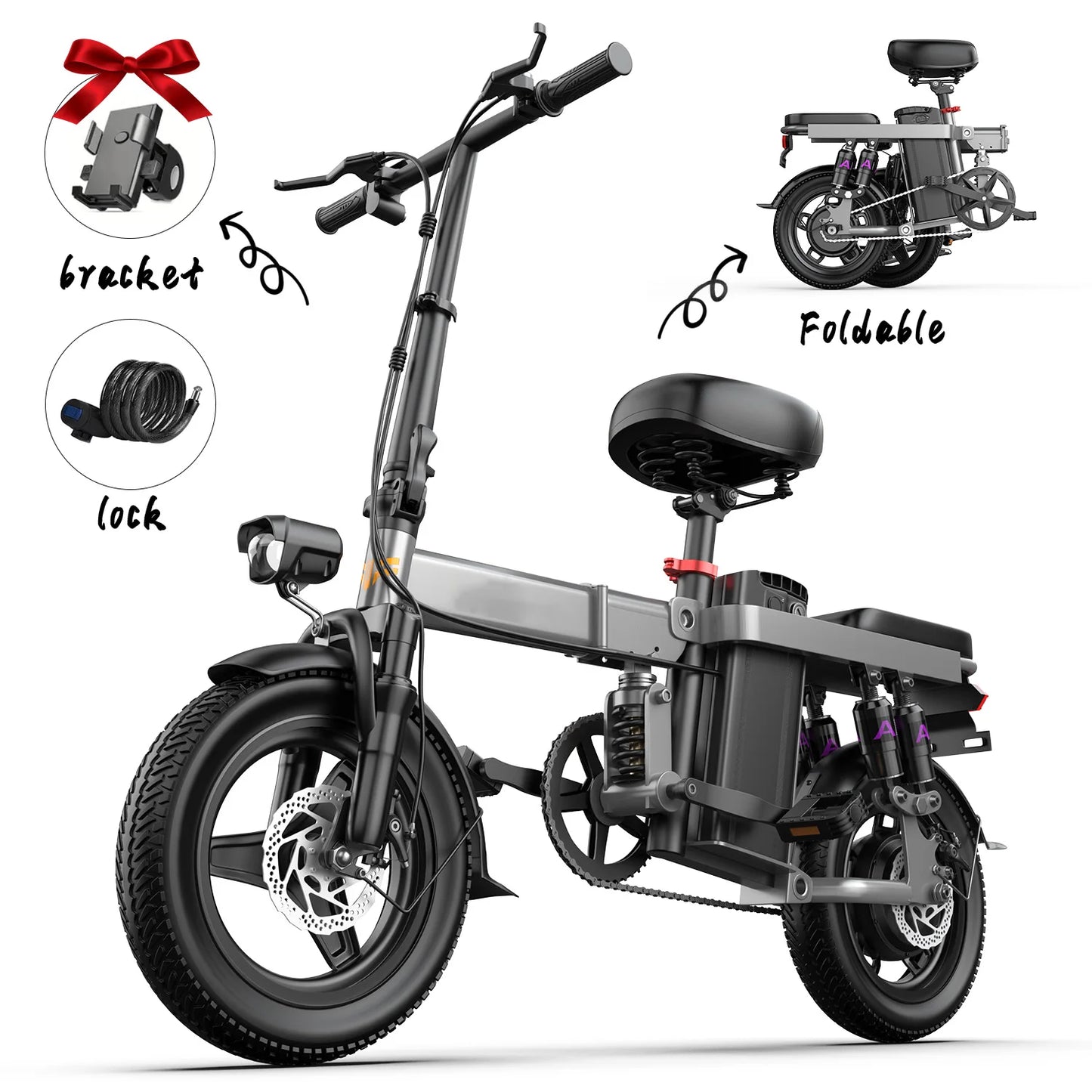 740W electric bicycle, suitable for adults,