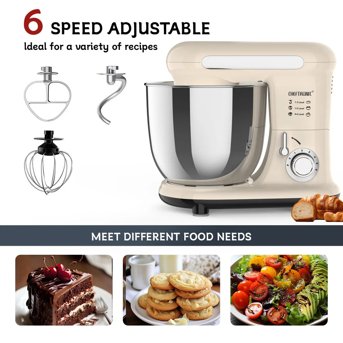 1pc Stand Mixer, Kitchen Electric Dough Mixer
