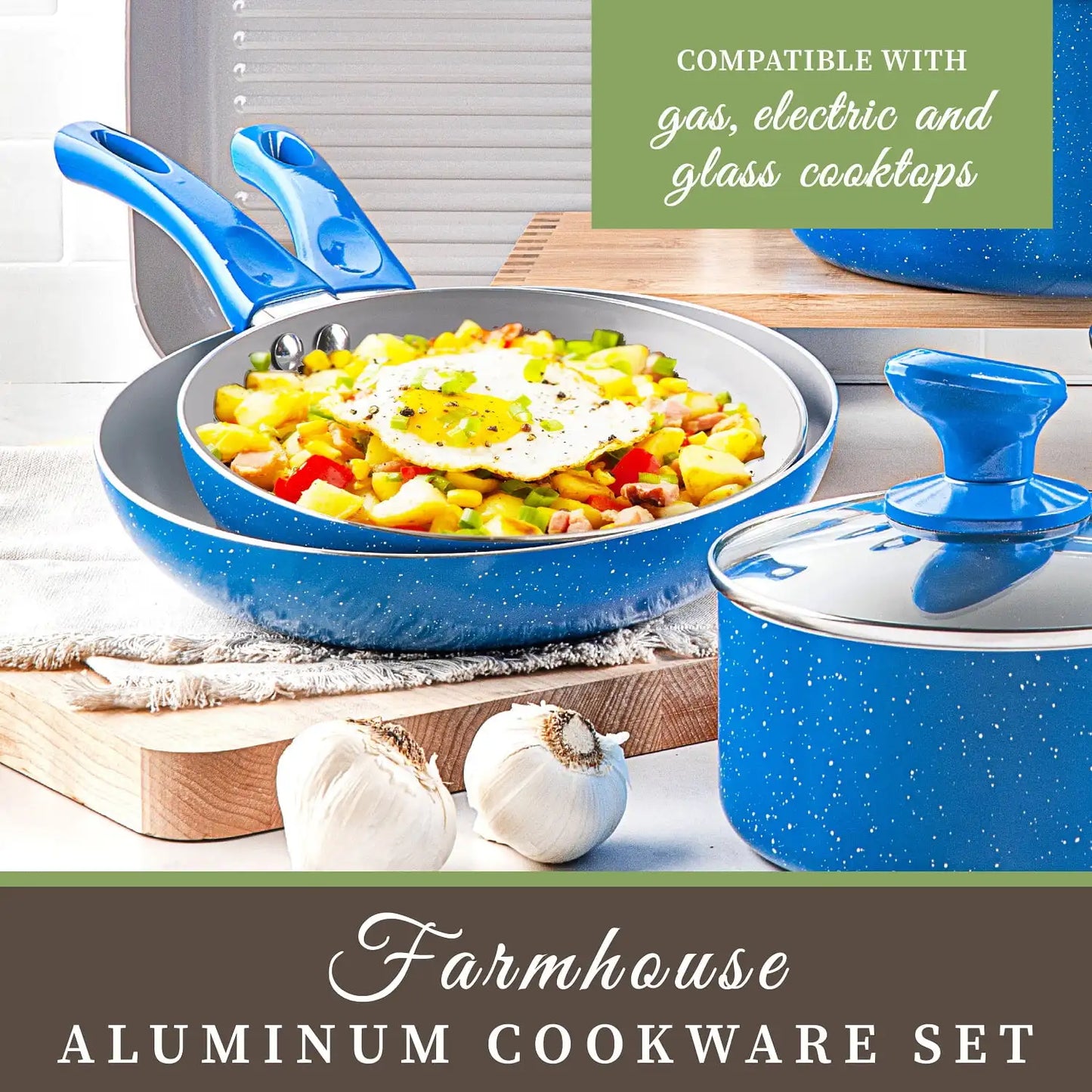 Nonstick Pots and Pans 13 Piece Set Kitchen Cookware