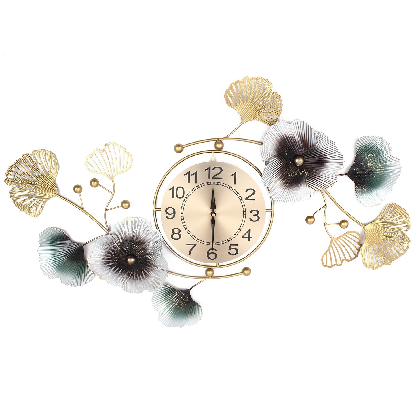 Light Luxury Atmosphere Ginkgo Leaf Wall Clock