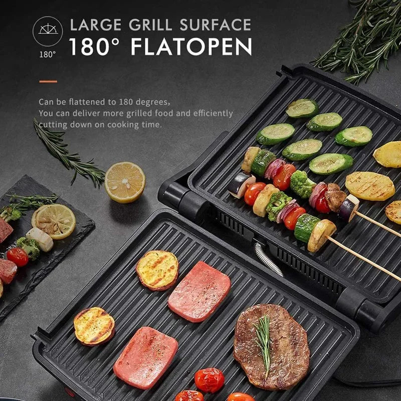 2024 Household Mini Steak Machine Hamburger Fried Egg Sandwich Maker Non Stick Surface Grill Toaster EU Plug