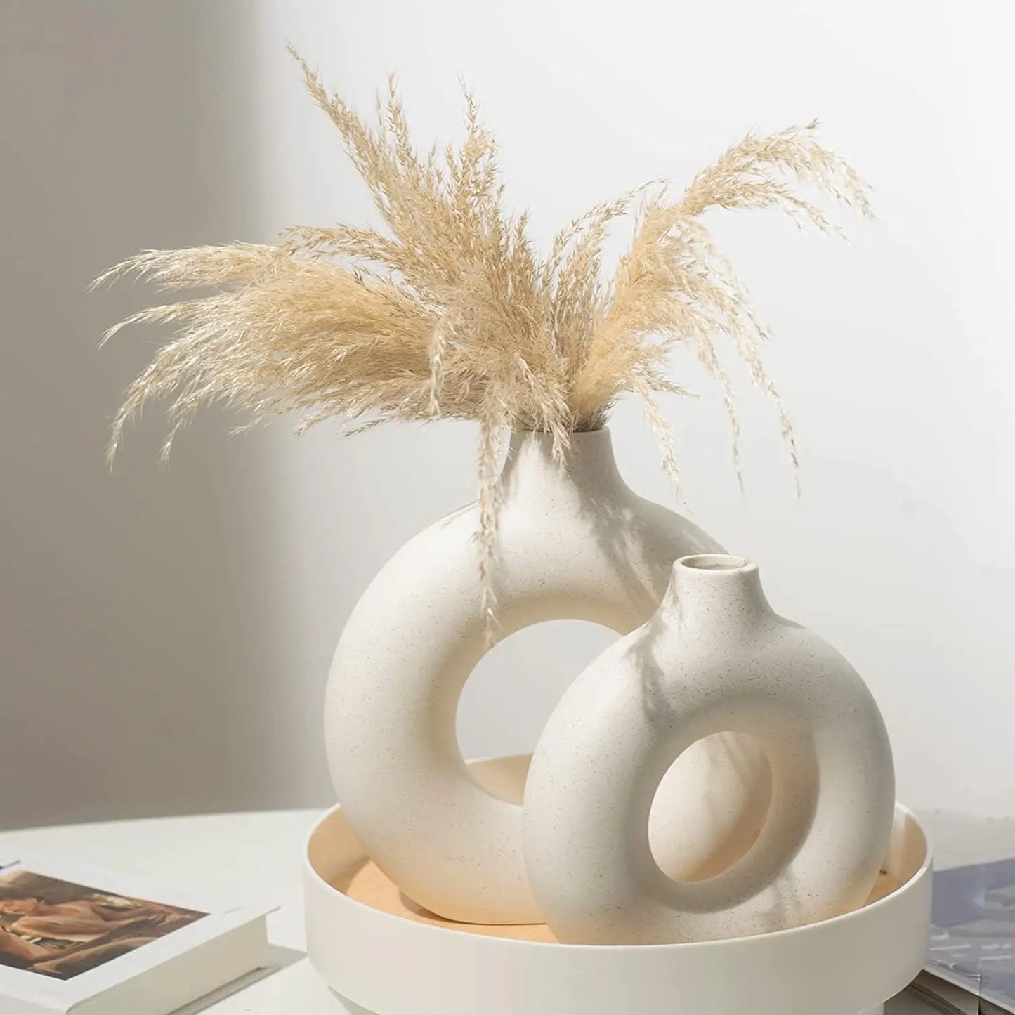 White Ceramic Vases for Modern Home Decor