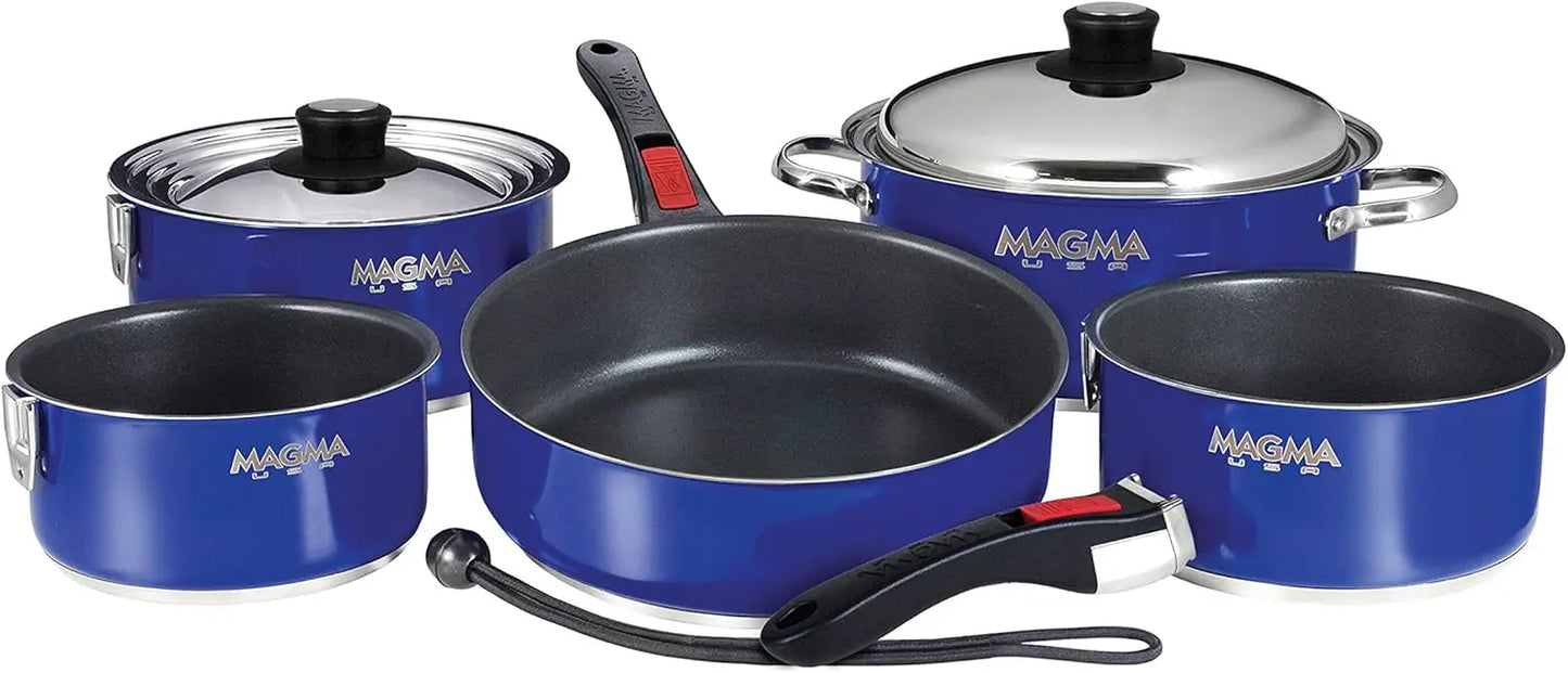 10Piece Gourmet Nesting Stainless Steel Cookware Set