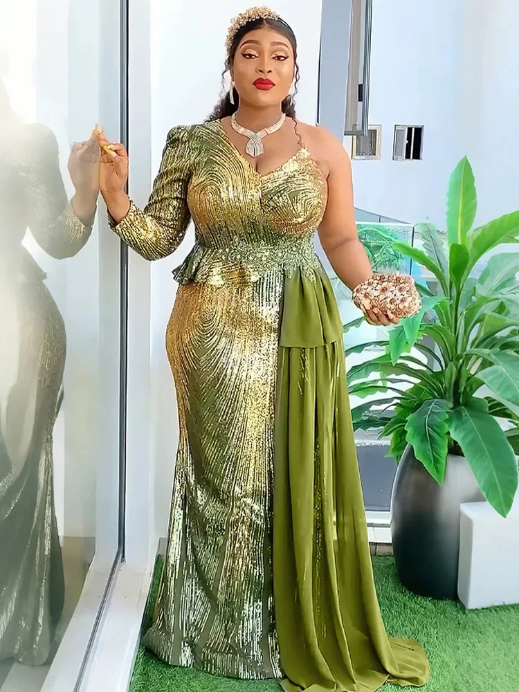 ElegLuxury Party Evening Dresses Sequin Mermaid Gown