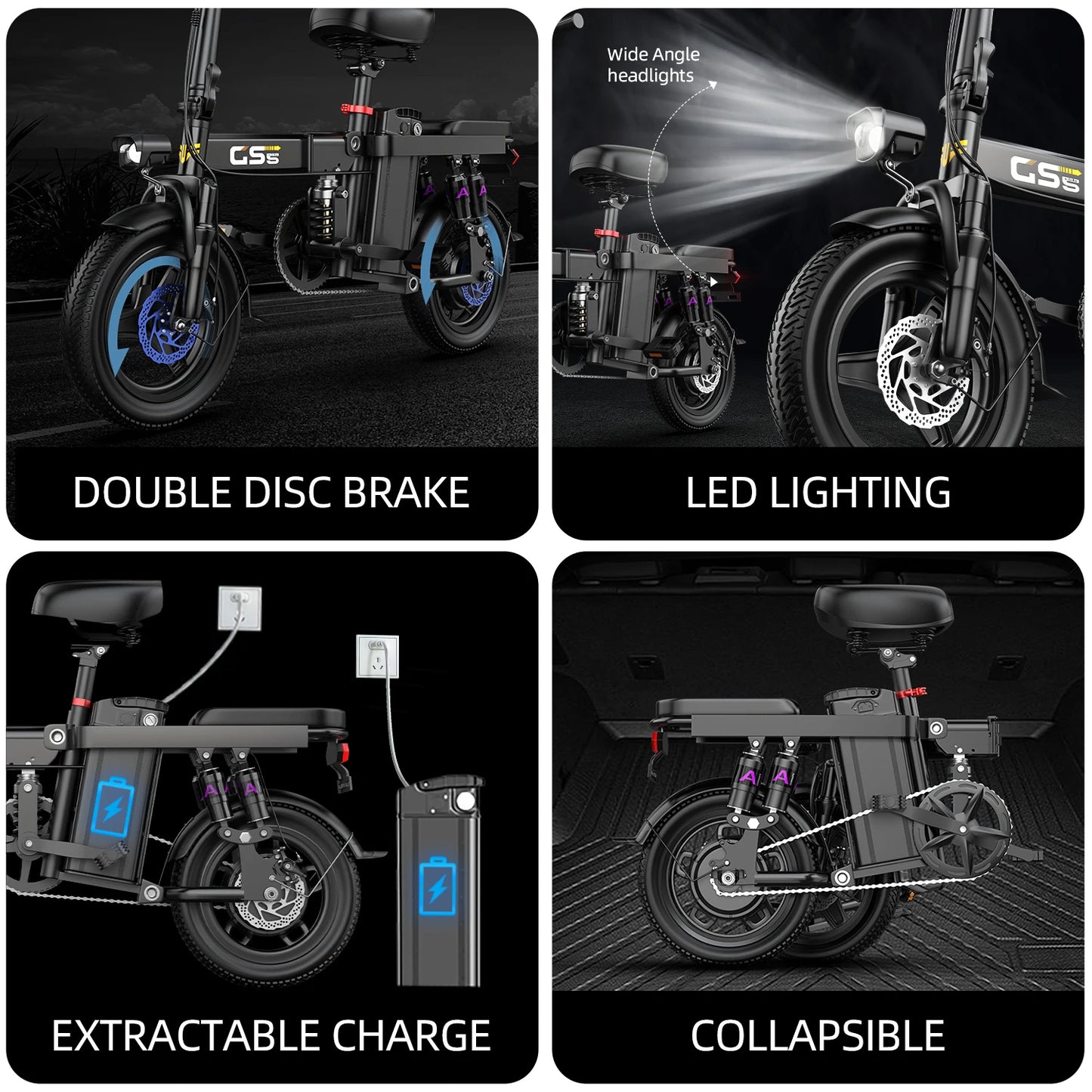 740W electric bicycle, suitable for adults,