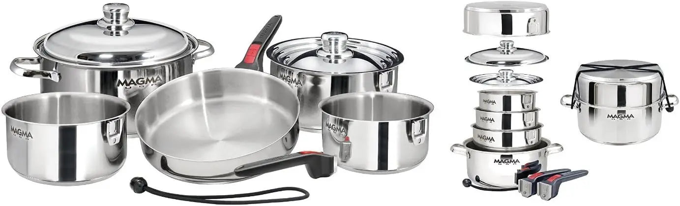 10Piece Gourmet Nesting Stainless Steel Cookware Set