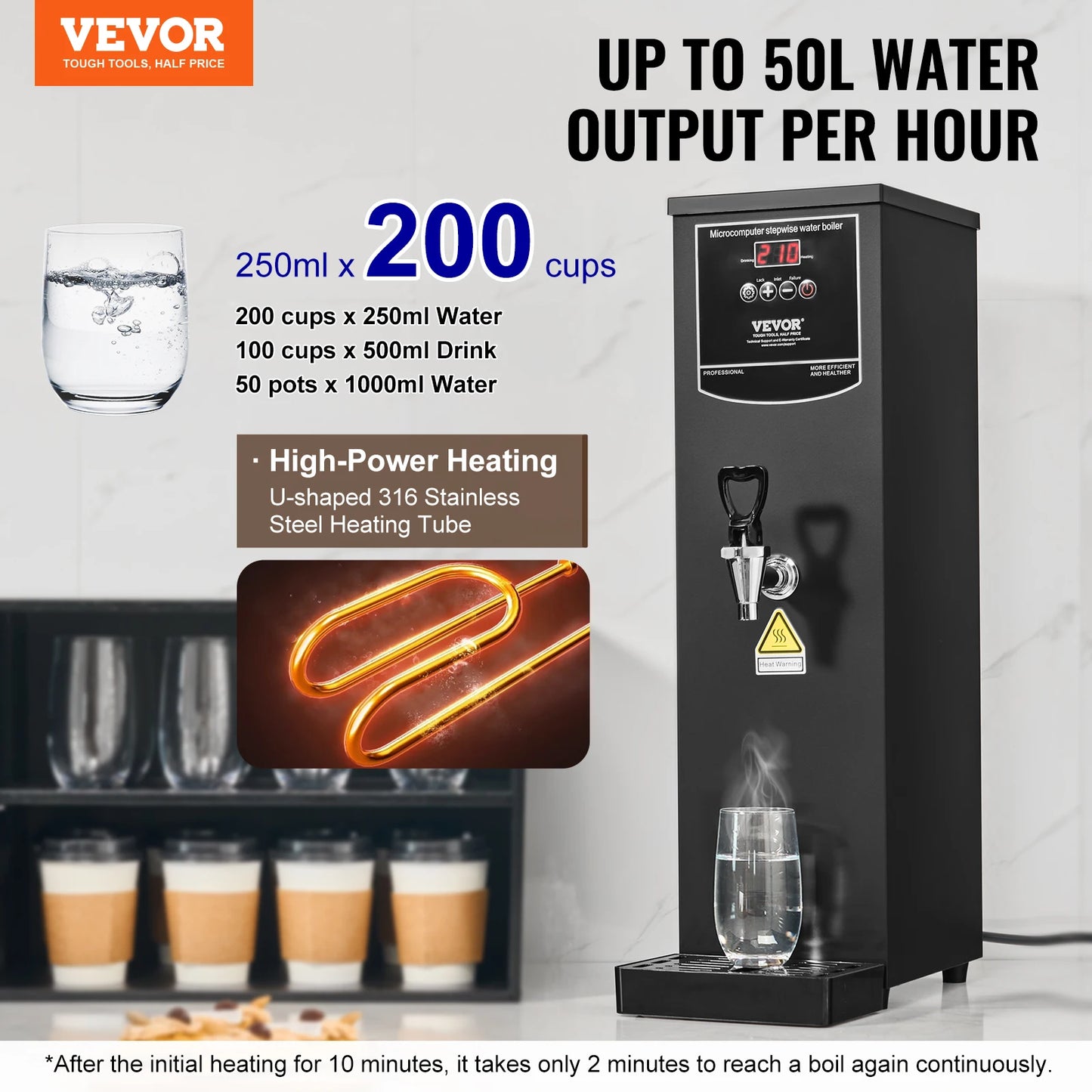 VEVOR 10 15 20 L Commercial Hot Water Dispenser