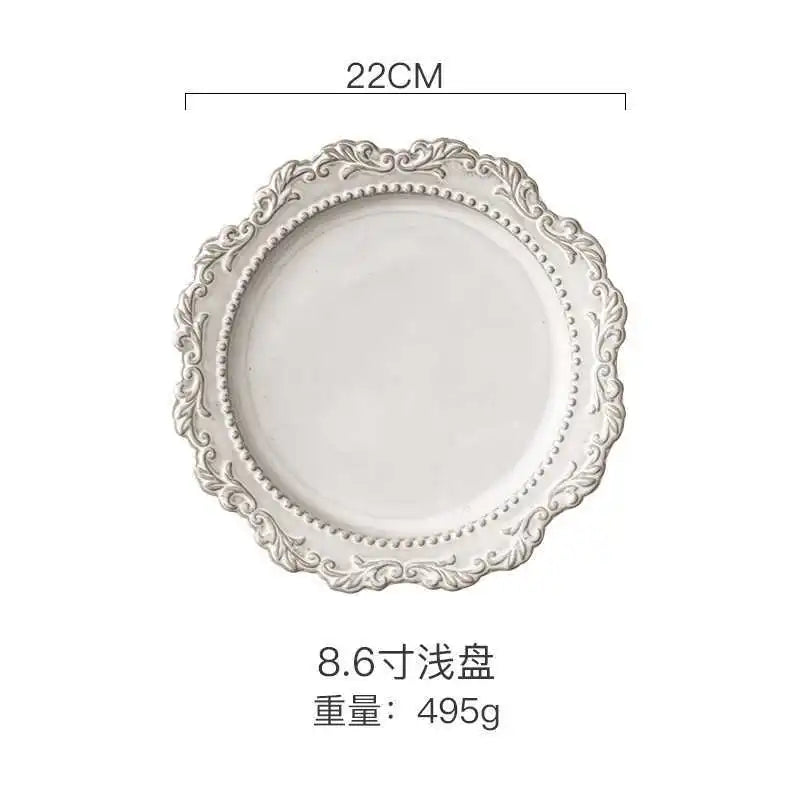 Vintage Embossed Palace Style Ceramic Tableware