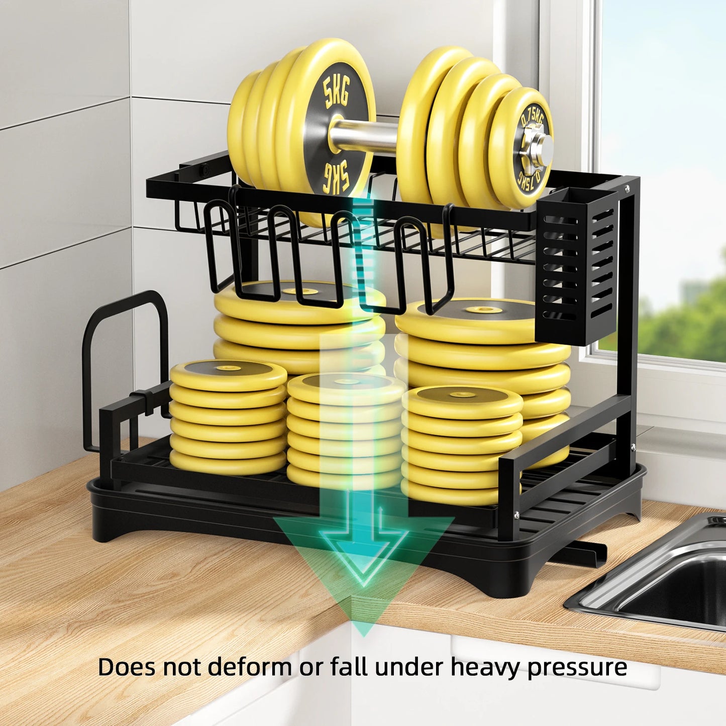 1pc,2 Tier,Dish Drying Rack