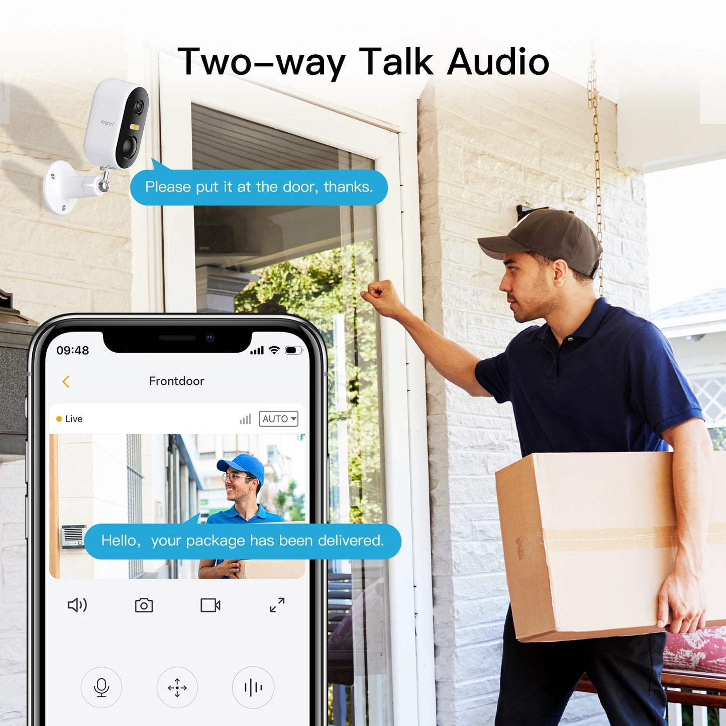 Battery Powered Wireless Camera Outdoor Home Security