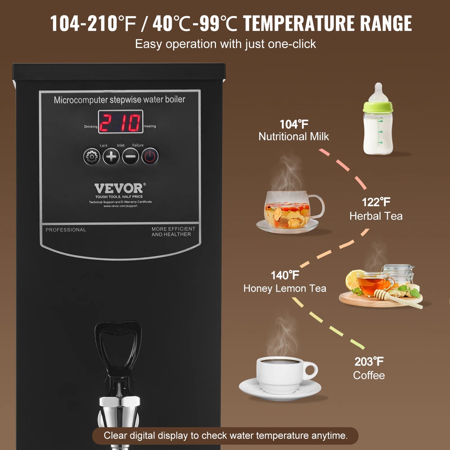 VEVOR 10 15 20 L Commercial Hot Water Dispenser