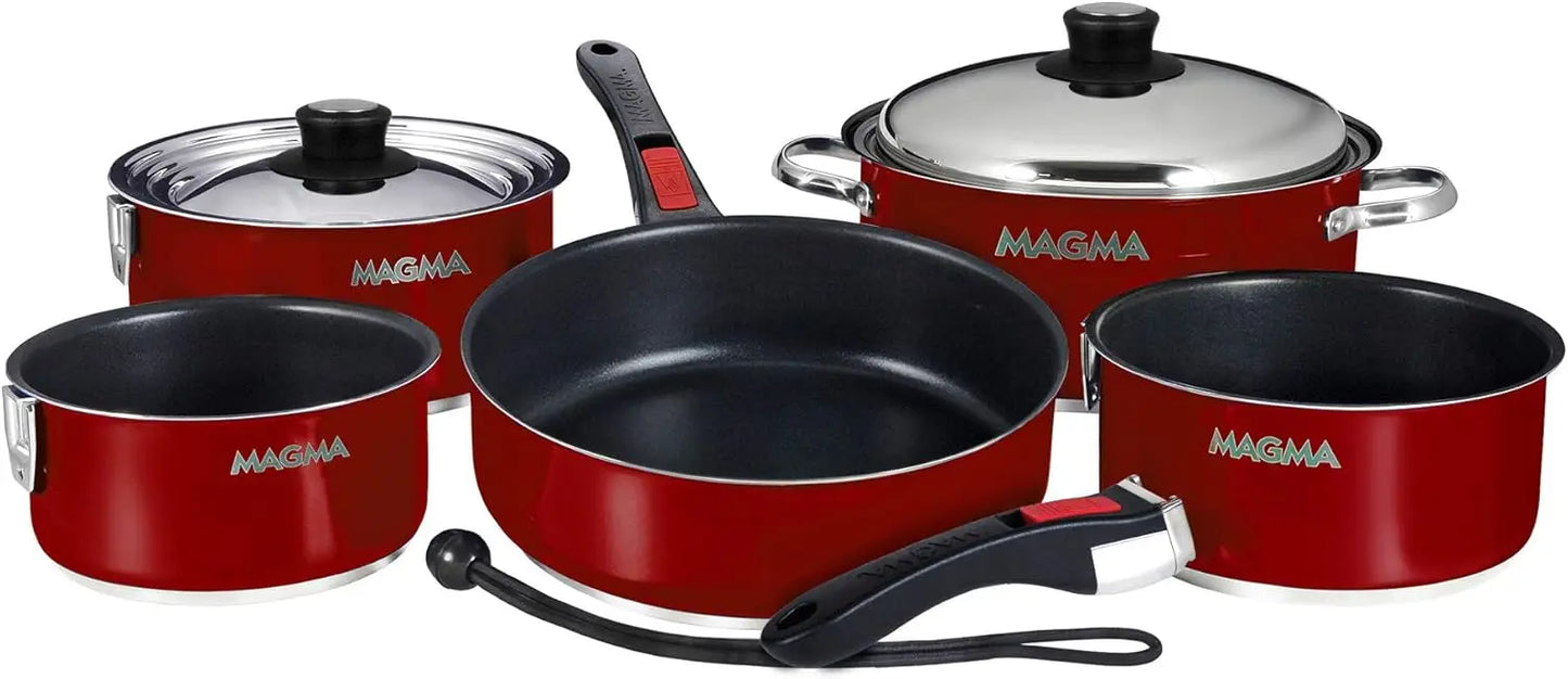 10Piece Gourmet Nesting Stainless Steel Cookware Set