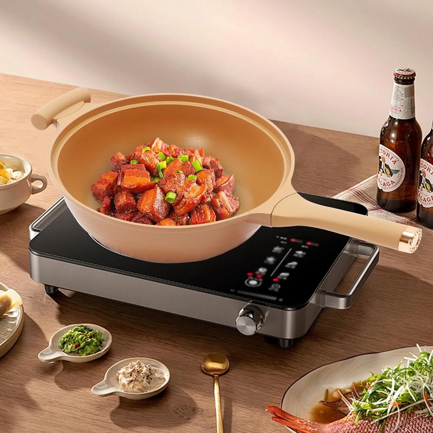 Micro Pressure Cooker with Steamer Basket,