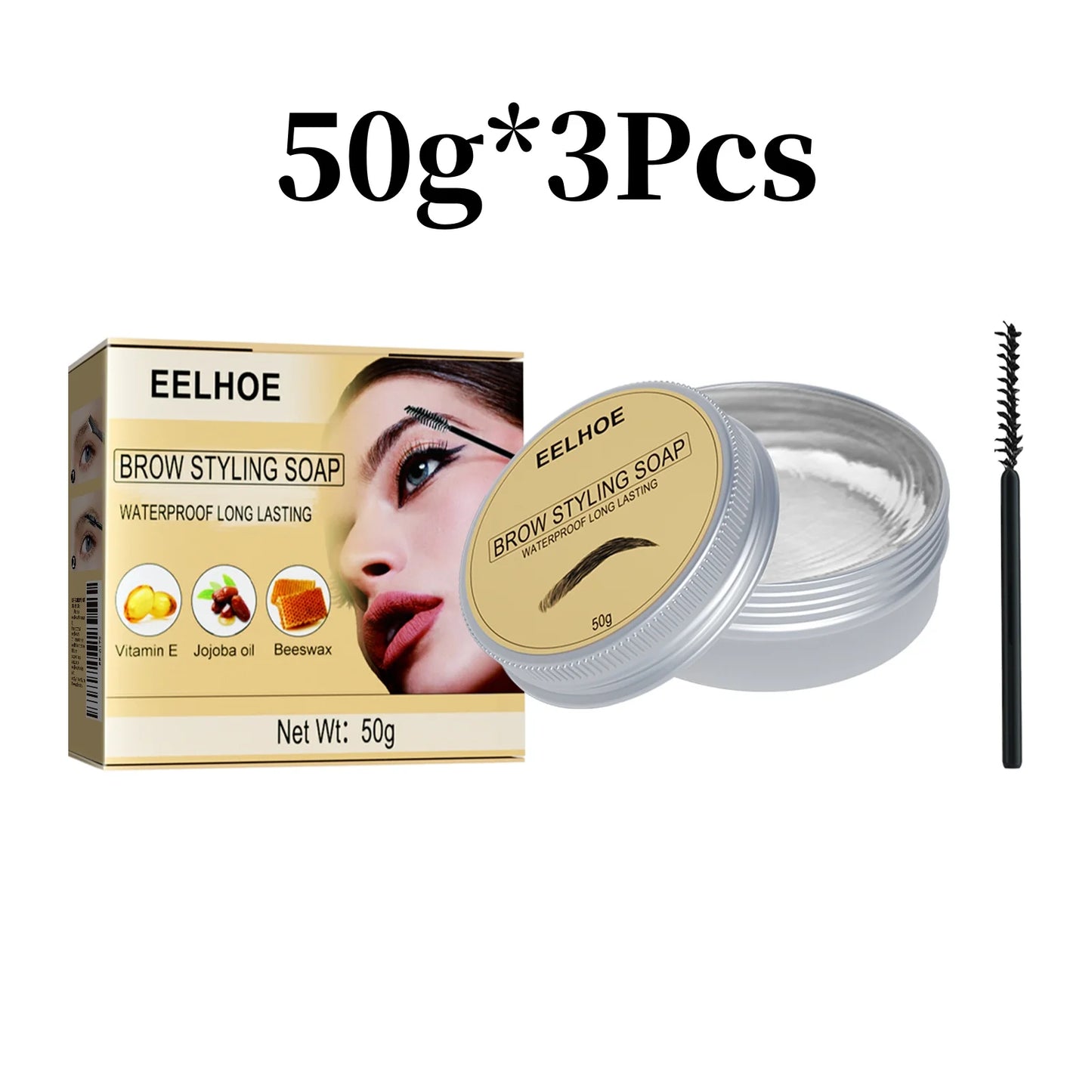 EELHOE Transparent Pomade Eyebrow Styling Soap Gel Wax