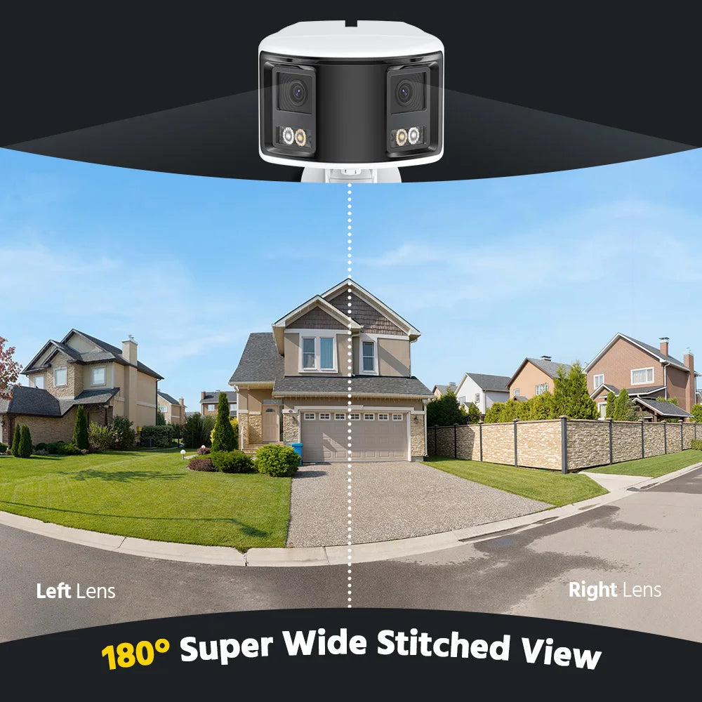 Smart Home 180° Dual Lens Outdoor Video Camera