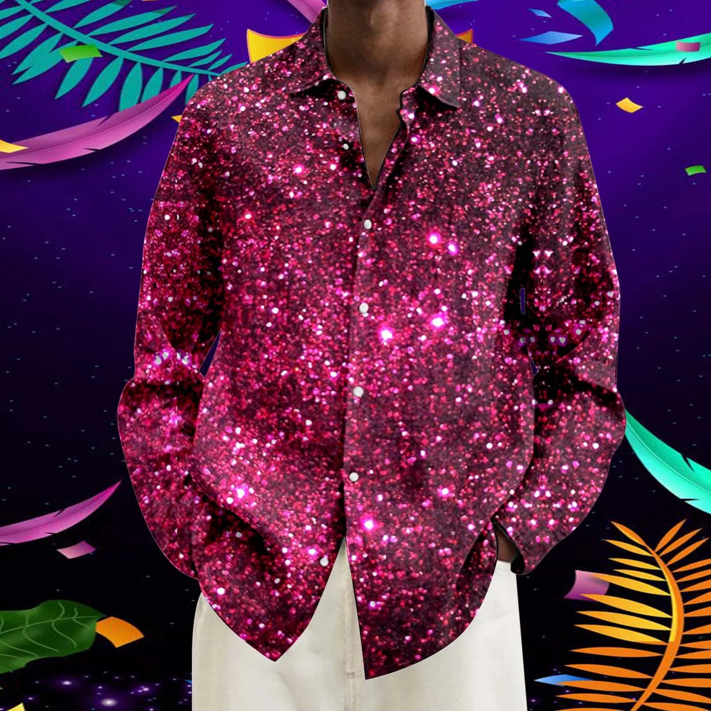 New Fashion Men's Mardi Gras Shirt