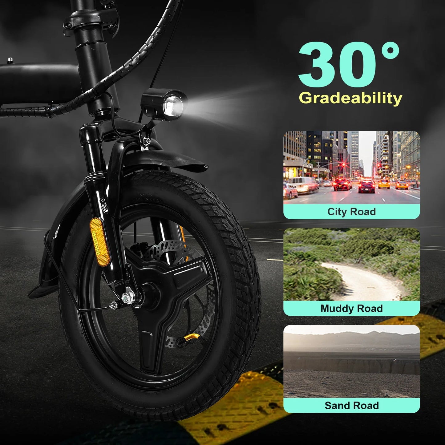 400W motor adult electric bicycle, foldable