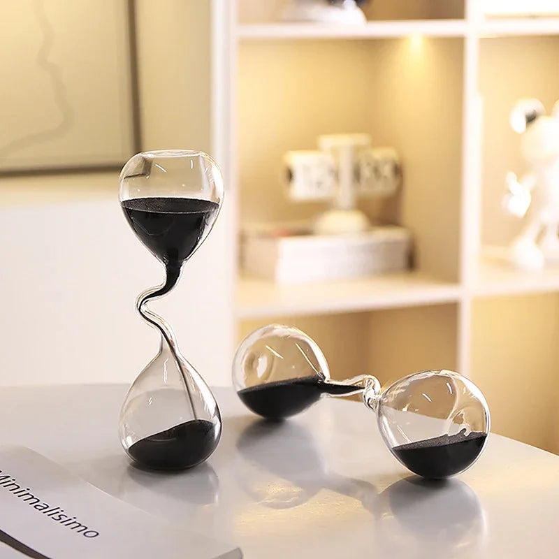 Curve Design Black Hourglass Modern Style Home Decor