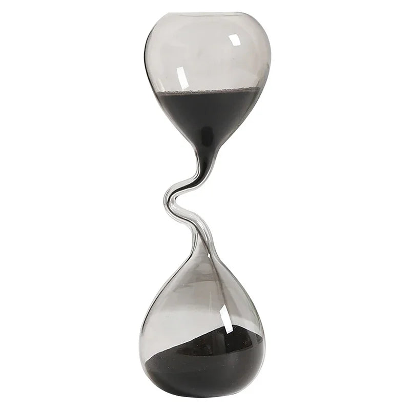 Curve Design Black Hourglass Modern Style Home Decor