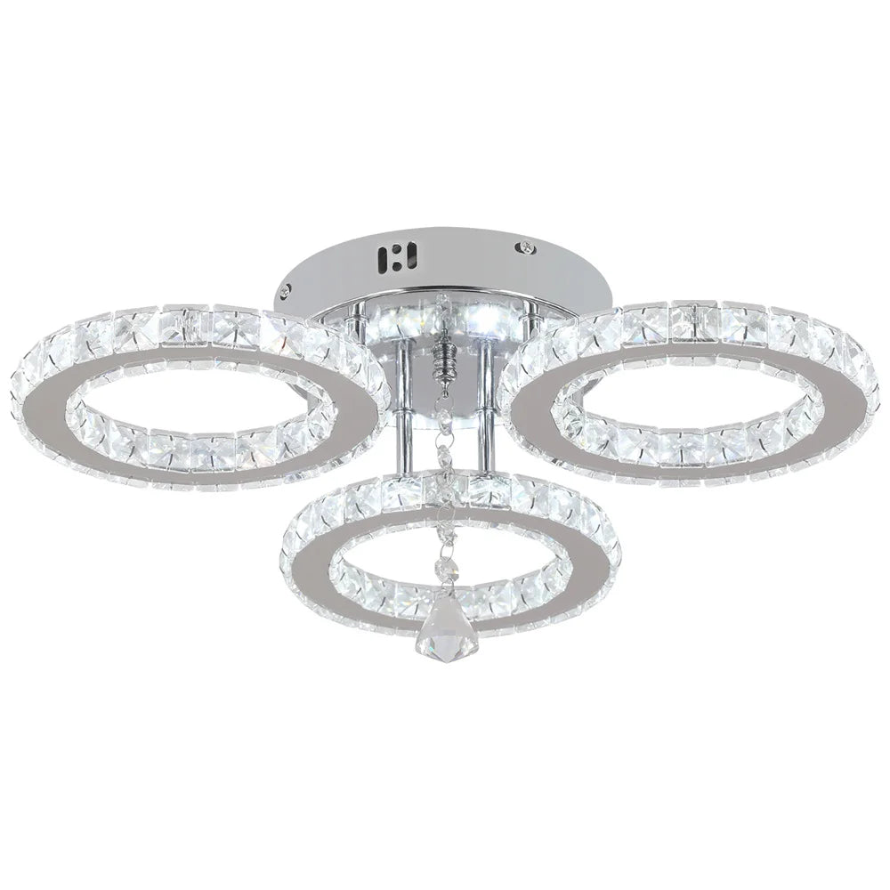 Modern Crystal Chandelier with Ceiling Light
