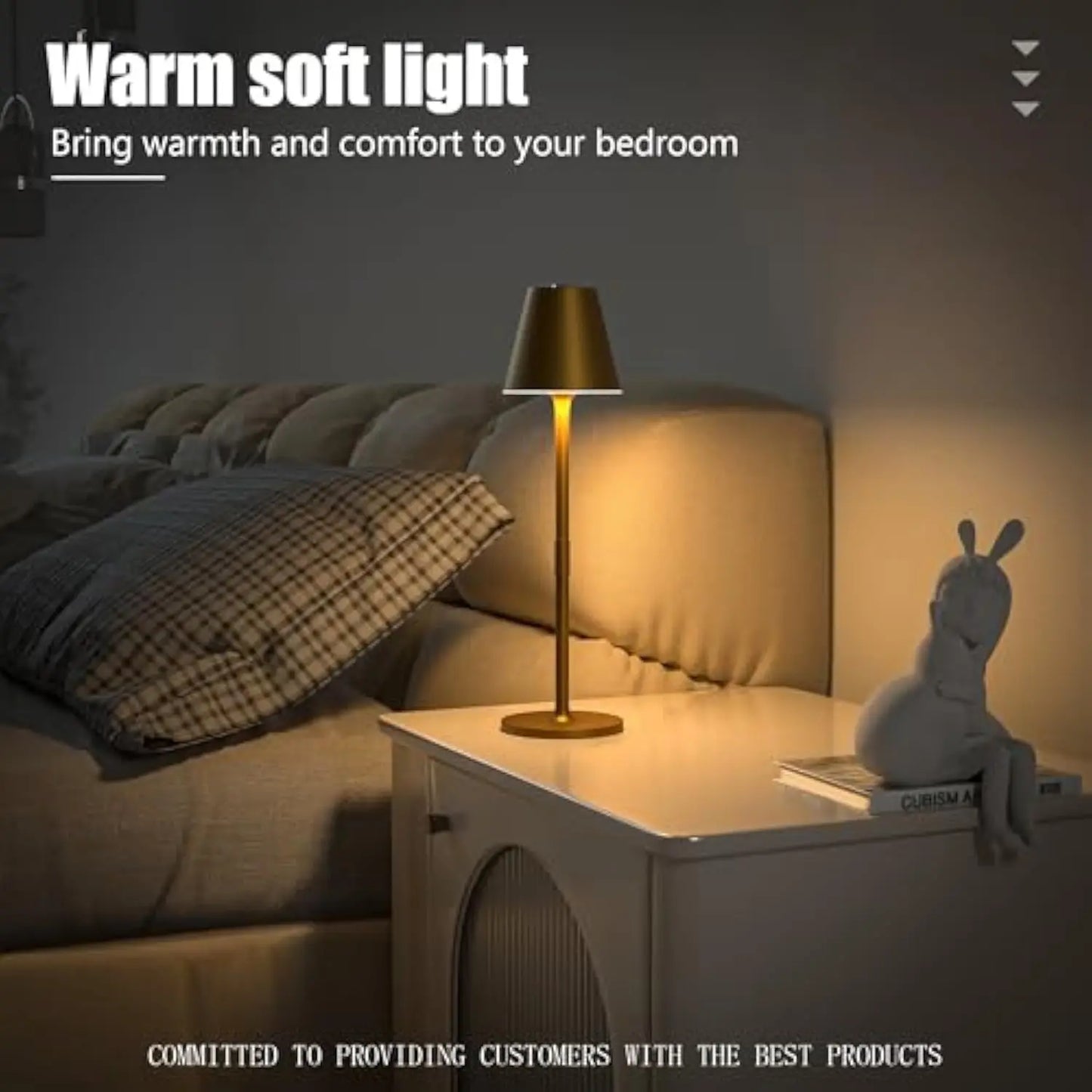 LED CordlessTable Lamp with Rechargeable Battery