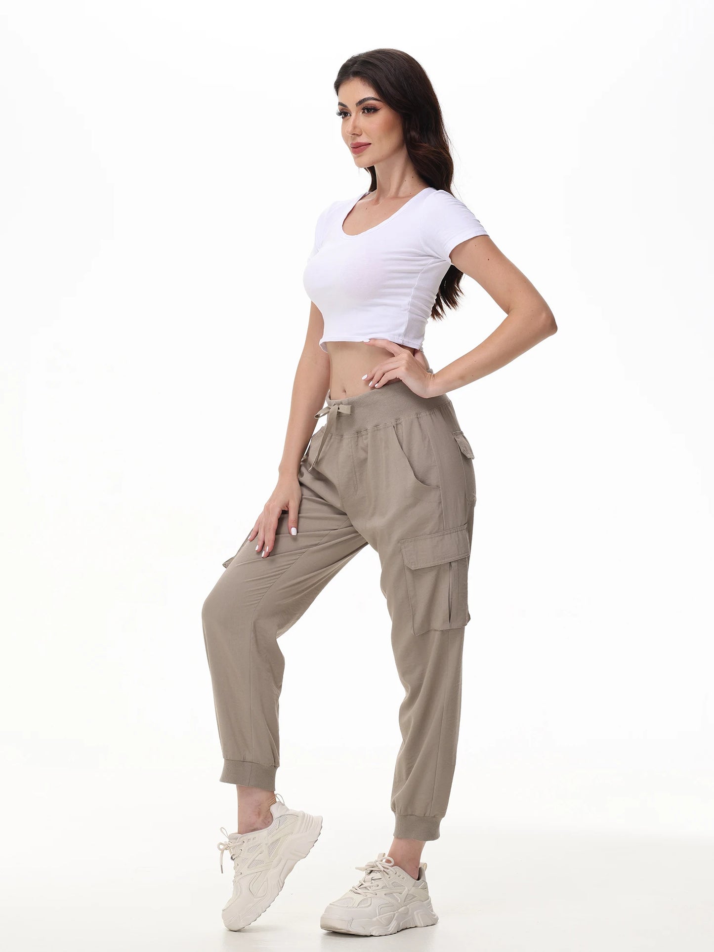 Summer Women's Cropped Jogger Pants,