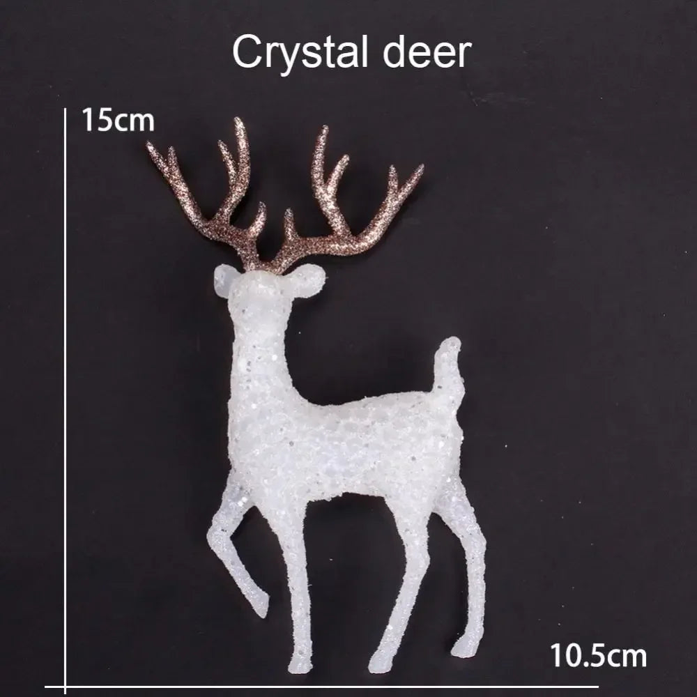 Gold Deer Statue Reindeer Figurines Plastic Elk Sculpture