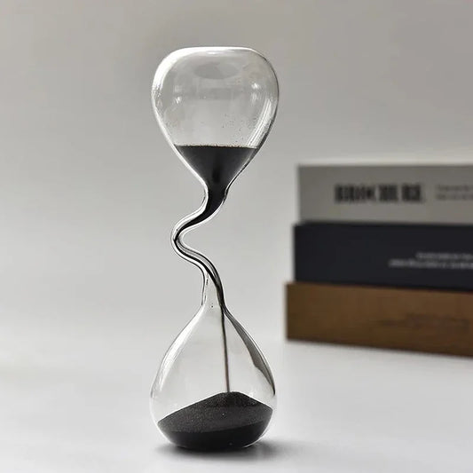 Curve Design Black Hourglass Modern Style Home Decor