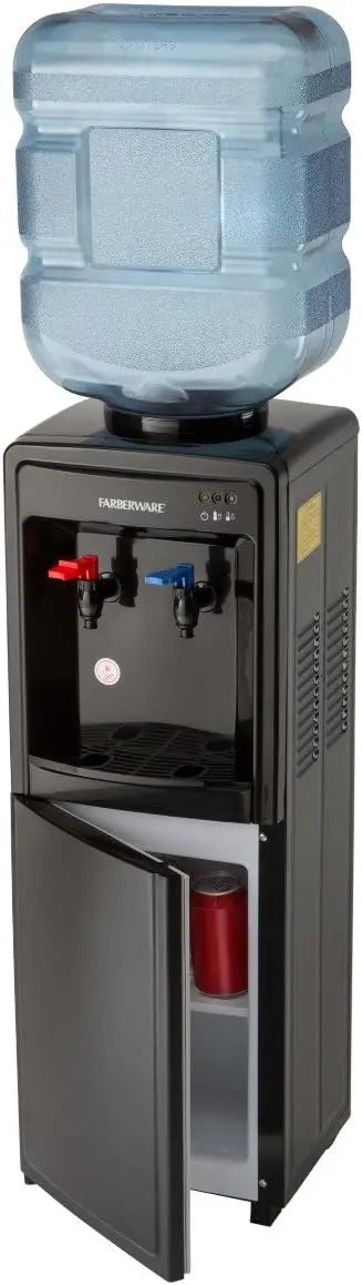 Freestanding Hot and Cool Water Cooler Dispenser, Black