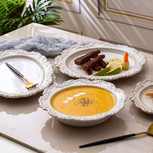 Vintage Embossed Palace Style Ceramic Tableware