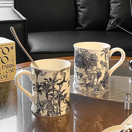 retro ceramic water cup