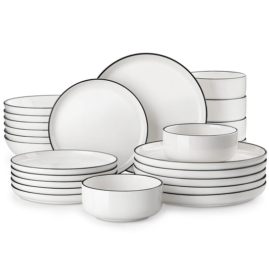 MALACASA 24/48Piece Ceramic Plates