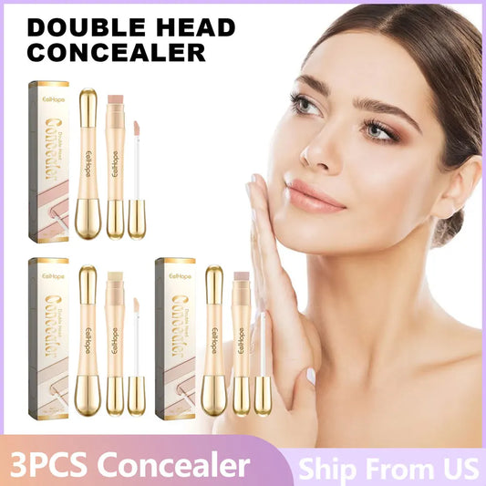 3pcs/set Double Head Concealer Cover Acne Spot
