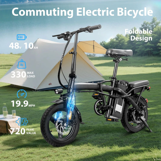 400W motor adult electric bicycle, foldable